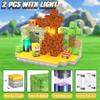 200PCS Magnetic Blocks - Light Up Magnetic Building Blocks Magnet Block Cubes Forest Set, STEM Montessori Sensory Stacking Toys for Kids Boys Girls Ages 3 4 5 6 7 8-12 Holiday Christmas Birthday Gifts view 4