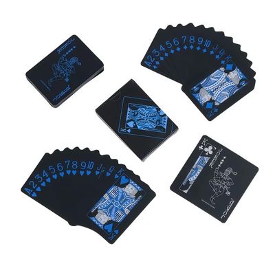 (2 PCS) Professional Poker Cards Set, Durable Waterproof Playing Cards for Texas Holdem, Matte Finish Black Magic Cards for Party Games and Family Fun.