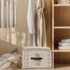 Likjad Bunny Nursery Storage Bins Basket, Toybox for Girls Room, Rustic Rabbit Neutral Checkered Collapsible Fabric Storage Box Organizer for Bedroom Bathroom Clothes Books Toys view 3
