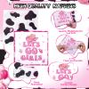 147pcs Cowgirl Birthday Party Decorations, Disco Cowgirl Party Decorations Includes Banner, Garland, Plates, Napkins, Cups, Forks, Tablecloths and Balloons for Western Cowgirl Party (Serves 24) view 4