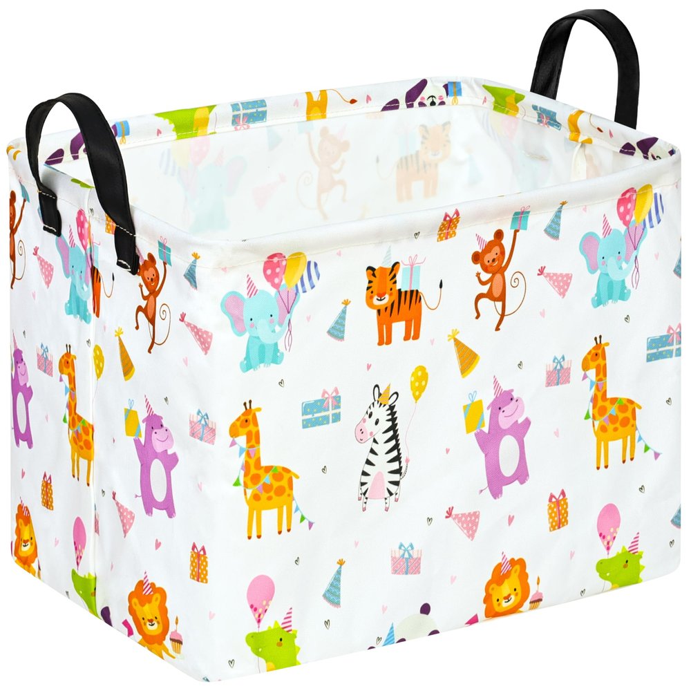 ACMUUNI Rectangle Gift Shelf Nursery Storage Basket Laundry Hamper Storage Box and Bins for Home Clothes with Handles