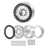 BOQEXSS RC Car Wheel Tyre Kit for Axial for SCX10 for TRX-4 D90 CC01 TF2 1/10 Alloy Metal 1.9" Beadlock Wheel Rims RC Crawler Car Accessories(Silver) view 2