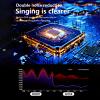 Wisoqu Mini Karaoke Machine forPortable Bluetooth Speaker with 2 Wireless Microphone, Colorful Light, 5 Sound Modes, for Family Home Party (Blue) view 3