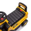 HomeStock Handmade Home Excavator Foot to Floor Push Car 34" x 11" x 19" Yellow Ride-On with Adjustable Bucket Horn CAT Styling Durable Build for Toddlers view 2