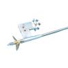 RC Boat Drive System Kit with 4.76mm Flex Shaft 130mm Rudder Shaft Bracket and 40mm Brass Propeller for V-Hull and O-Type RC Boats(CCW) view 2