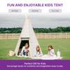 Plum Wooden Teepee Tent for Kids, Outdoor Toddler Playhouse, Fort, Play House for Boys Girls, Wood Frame Kids Tent, Cone Shaped Hideaway, Blank Canvas, Easy Setup, Sturdy, Weatherproof, Age 3+ (Large) view 2