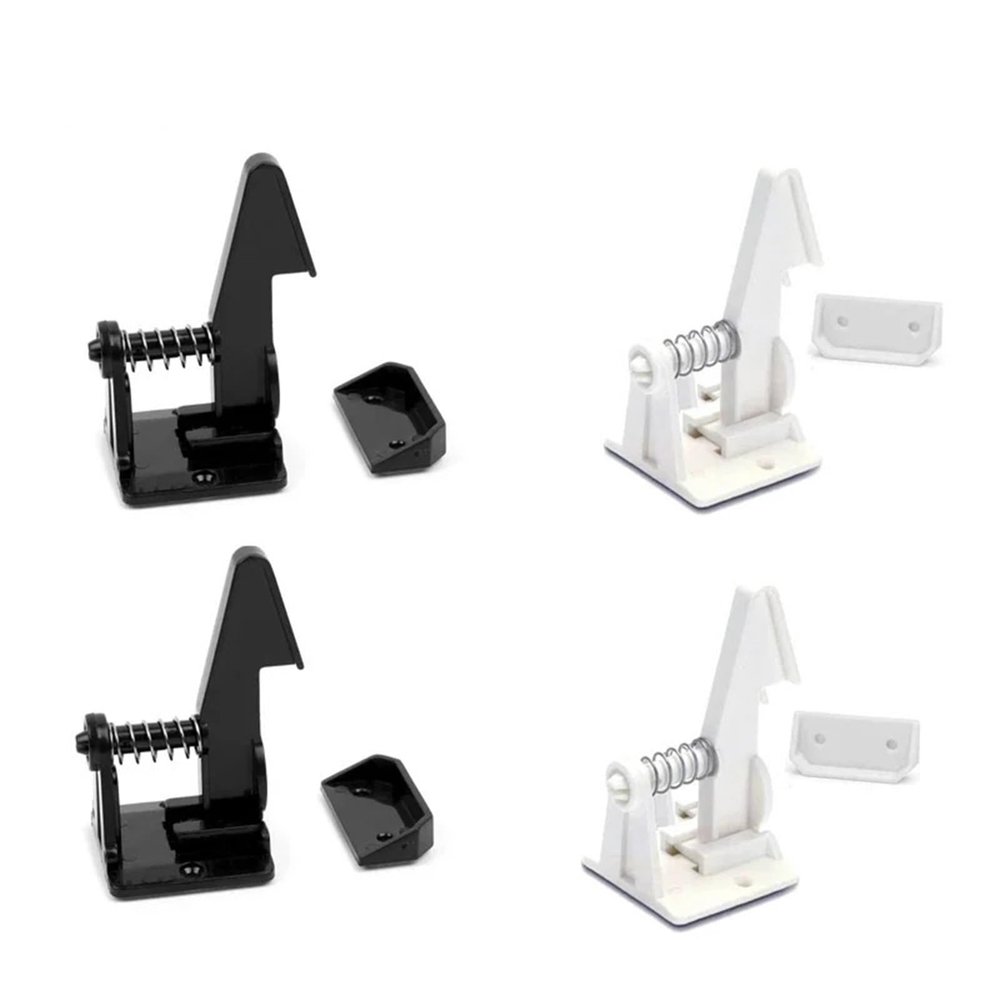 20Pcs Adhesive Safety Lock for Drawer Cabinet Door Invisible Buckle Closet Locks Protection Security Lock(Black+White)