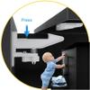 20Pcs Adhesive Safety Lock for Drawer Cabinet Door Invisible Buckle Closet Locks Protection Security Lock(Black+White) view 2