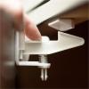 20Pcs Adhesive Safety Lock for Drawer Cabinet Door Invisible Buckle Closet Locks Protection Security Lock(Black+White) view 3