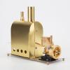 Actualia Mini Steam Engine Model, Pure Copper Steam Engines Retro Mechanical Metal Engine Toy for Adults, STEM Educational Collectible Desktop Gift for Engineers & Hobbyists view 3