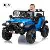 12V Kids Ride on Car Truck, Kids Electric Vehicles Car Ride on Toy Extra Wide Seat and Legroom for Toddlers with Remote Control, 3 Speeds, LED Light, Music, USB for Children 3-6 Years, Blue view 1