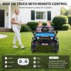 12V Kids Ride on Car Truck, Kids Electric Vehicles Car Ride on Toy Extra Wide Seat and Legroom for Toddlers with Remote Control, 3 Speeds, LED Light, Music, USB for Children 3-6 Years, Blue view 2