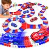 Spider Toys for Boys 4-6, Create A Spider World Road Race Tracks with 2 Cool Spider Cars Toys for Kids Boys, Flexible Train Tracks Set for Age 3 4 5 6 7 8 Year & Up Old Boy Girls Birthday Gifts view 1