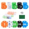 300Pcs Plastic Denomination Poker Chips Set with Storage Box for Blackjack, Texas Hold'em, Night Poker Games view 1