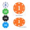 300Pcs Plastic Denomination Poker Chips Set with Storage Box for Blackjack, Texas Hold'em, Night Poker Games view 3