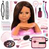 Bayer Charlene Magic Nails Styling Head Doll with 180 Removable Nails, Brown Hair, Makeup, Kids Pretend Play Beauty Salon Toy, 3+ view 1