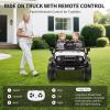 12V Kids Ride on Car Truck, Kids Electric Vehicles Car Ride on Toy Extra Wide Seat and Legroom for Toddlers with Remote Control, 3 Speeds, LED Light, Music, USB for Children 3-6 Years, White view 2