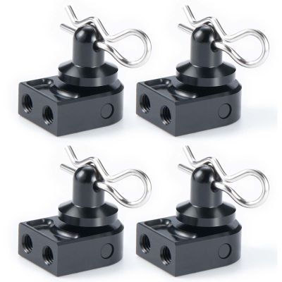 KEAcvise 4 Packs rc Body Post mounts with Clips for 1:10 axial scx10 pro rc Crawler car - Aluminum Alloy Shell Column & Post Mount Set