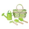 EverEarth Kids Metal Gardening Tools Set, Childrens Gardening Tool Kit with Canvas Tote Bag and Metal Watering Can, Metal Hand Rake, Trowel and Shovel, FSC Certified Wood view 1