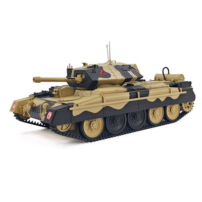 OBIOCKIDAY 1/16 British Crusader Remote Control Tank, 2.4G 15CH Full-Proportional RC Tank That Shoots, Military Vehicle with Sound Lights Dual-Speed Modes Recoil Simulation -RTR