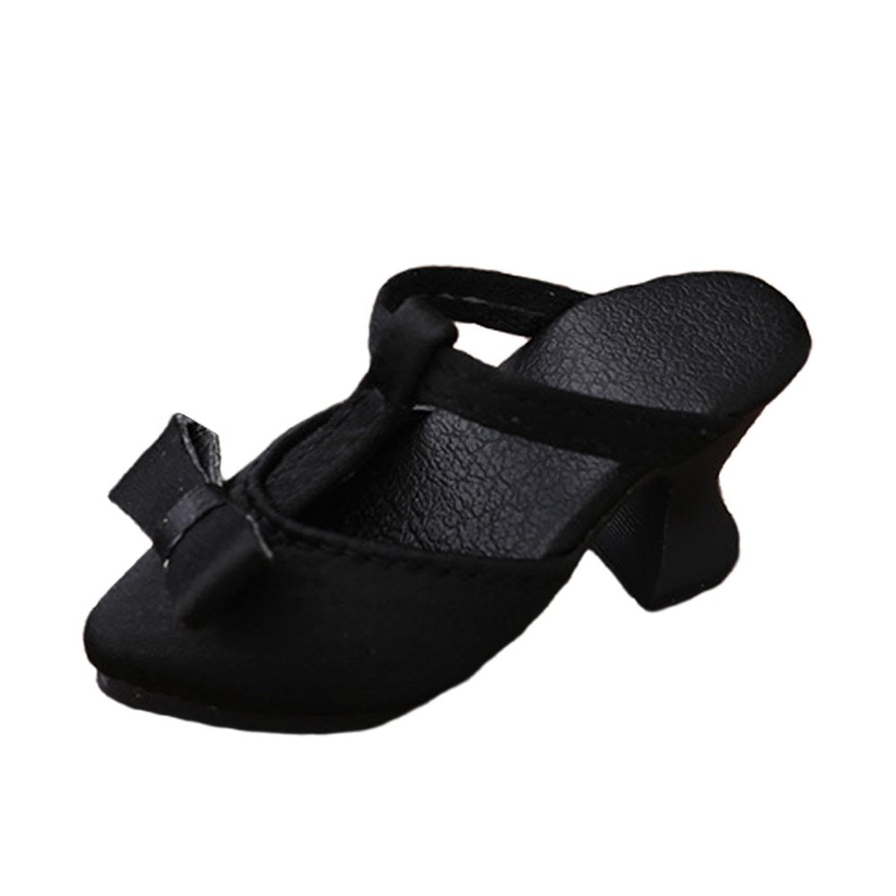 1/4 BJD Doll Shoes High Heels Classic 18 inch DIY Stylish Round Toe Princess Sandals for Female Doll, Black