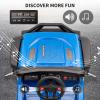12V Kids Ride On Truck Car w/Parent Remote Control, 3 Speeds, Emergency Braking, LED Lights, Music & Horn, Kids Electric Vehicles for Boy Girl Gift, Blue view 3