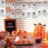 2pcs Halloween Hanging Ghost Banners - NO DIY - Pre-Strung Garland, Halloween Ghost Decorations for Haunted Houses Doorways Party Wall Fireplace view 2