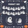 2pcs Halloween Hanging Ghost Banners - NO DIY - Pre-Strung Garland, Halloween Ghost Decorations for Haunted Houses Doorways Party Wall Fireplace view 3