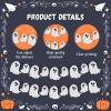 2pcs Halloween Hanging Ghost Banners - NO DIY - Pre-Strung Garland, Halloween Ghost Decorations for Haunted Houses Doorways Party Wall Fireplace view 4