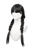HORTYZON Brown Wig for Girls Kids Long Wavy Curly Middle Part Costume Wig Princess Halloween Party Hair (Black/Braided) view 4