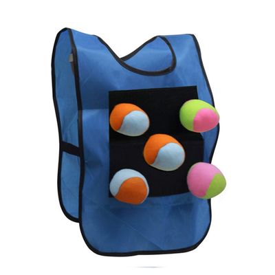 NOENNULL Stick Ball Vest Dodgeball Game Sticky Target Ball Vest Outdoor Game Props with 5 Balls for Kids Children (C)