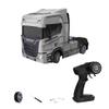 FunXylophy RC Semi Truck, 1/43 Scale 2.4G 15KM/H Full-Proportional Mini RC Semi-Truck with Gyroscope, LED Light, Two-Speed Gears and Drift Tires, Construction Vehicles for Adults view 1