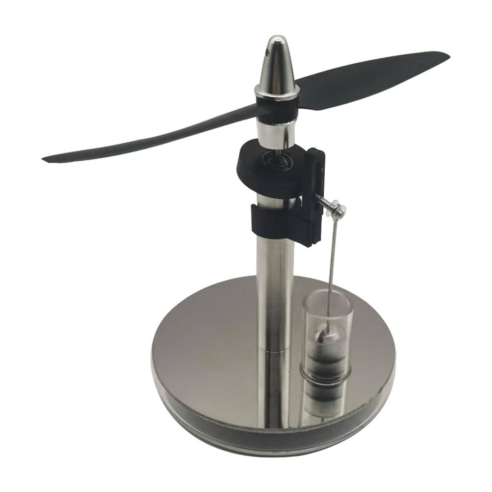 Kafoopolly Stirling Engine Model, Two-Blade Propeller Swashplate Low-Temperature Mini Handcrafted Cup Lid Heat Engine
