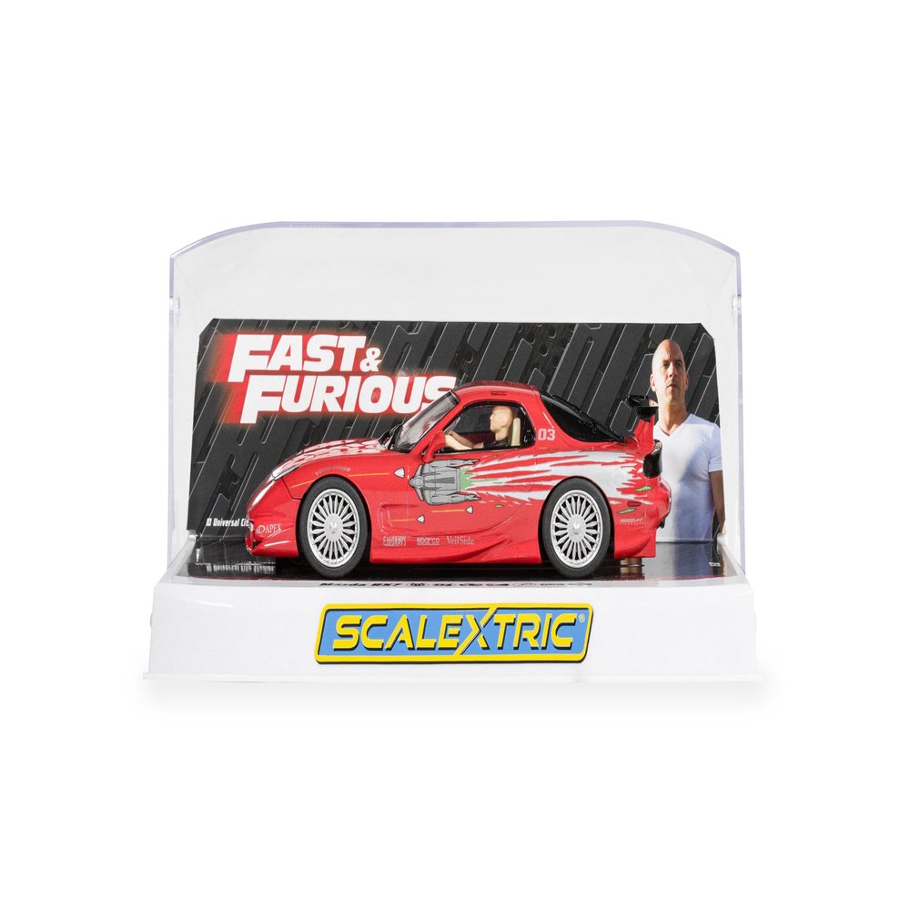 Scalextric C4592 The Fast and The Furious - Mazda RX7 - Dom Toretto - Toy Slot Car for use with Race Tracks and Set - Gift Ideas for Kids and Adults, Scalextric Accessories