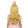 HORTYZON Girls Blonde Curly Princess Wig Long Golden Wig with Crown,Ear Clips,Brooch Earrings for Halloween Cosplay Wigs (Blonde) view 3