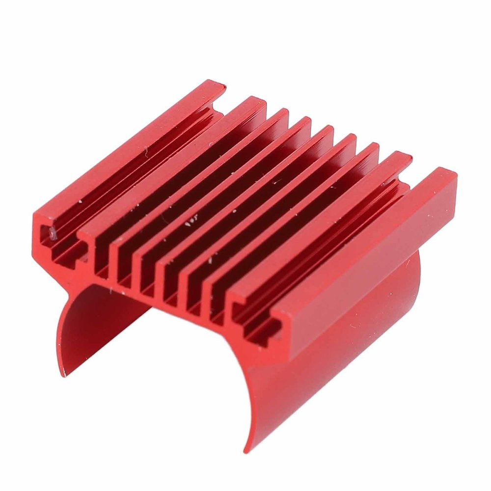 Authticar Aluminum Alloy RC Heat Sink for 180 Brushed Motor 20mm Upgrade Part Motor Cooling Fan for 1/18 RC Cars Red