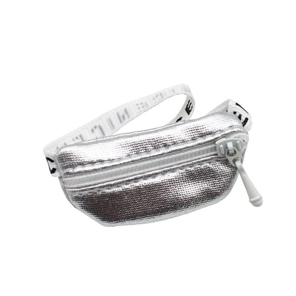Tomcrazy Mini Crossbody Bag for 15cm 17cm Doll (No Doll) ,Little Backpack for 10-30cm 6.7 inch Plush Outfits Accessory 1/12 1/6, 1/4,1/3 Dolls Clothes Accessories (Silver)