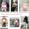 Tomcrazy Mini Crossbody Bag for 15cm 17cm Doll (No Doll) ,Little Backpack for 10-30cm 6.7 inch Plush Outfits Accessory 1/12 1/6, 1/4,1/3 Dolls Clothes Accessories (Silver) view 4