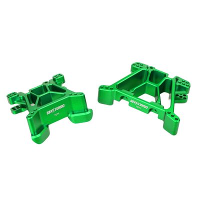 BEAXTURBO Racing Upgrade Parts CNC Aluminum 7075 Front&Rear Shock Tower for TRAXXAS JATO4*4 1/8#9033#9034 (Green)