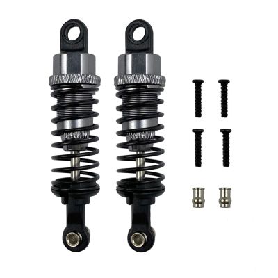 2 PCS Aluminum Shock Absorber Upgrade Parts For Wltoys A959 A969 A979 K929 For WPL C14 C24 For MN D90 D91 99S Rc Car Remote Control(Dark Grey)