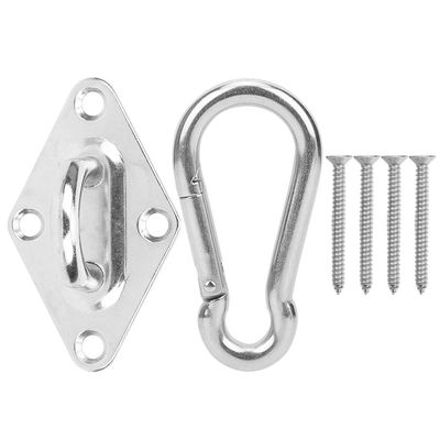 304 Stainless Steel Hammock Plate Hook Heavy Duty Proof Swing Hanging Buckle for Hammocks Sandbags Yoga Equipment and Swings