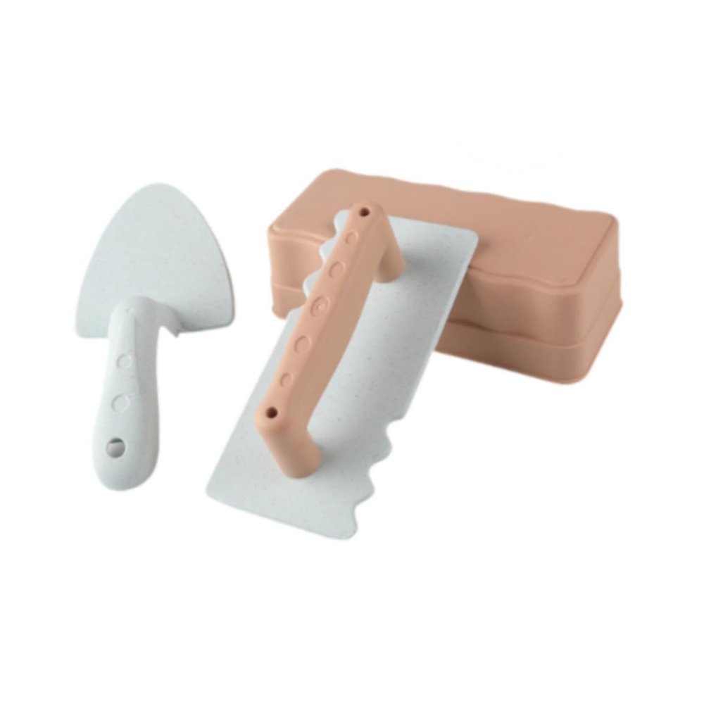MotiveTech Kids Beach Tools for Sandcastle and Snow Brick, Light Brown