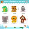 Threelf Animal Finger Lights Jungle Safari Party Favors,Animal Themed Jungle Safari Birthday Decorations Parties Supplies,Wild One Party Favors (Tiger Elephant Lion Zebra Monkey Crocodile) view 2