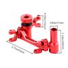 Aluminum Servo Steering Assembly Steering Bellcranks 8543 Upgrades Part for 1/7 Unlimited Desert Racer(UDR) RC Car(Red view 3