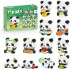 APENGBAOL Animals Building Block Sets,Micro Mini Animals Party Favors for Kids, Birthday Gift for Boy Girl,12 Pack Pandas view 1