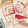 AHANDMAKER 16pcs AOE Spell Templates Set Damage Marker Area Effect Template Include 5 Square 4 Circle 4 Cone 3 Line Templates, Game Accessories for DND and Other RPG Tabletop Game, Red view 3
