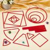 AHANDMAKER 16pcs AOE Spell Templates Set Damage Marker Area Effect Template Include 5 Square 4 Circle 4 Cone 3 Line Templates, Game Accessories for DND and Other RPG Tabletop Game, Red view 4