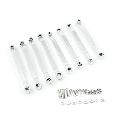 CXDMGDSF MN D96 MN98 MN99S MN45 Metal Chassis Linkage Rod Set Pull Rod Tie Rod Connector Compatible with RC Car Parts and Accessories Compatible with Various RC Models(Silver)