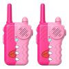 Pink Kids Walkie Talkies 2 Pack for Girls - 1000 Feet Long Range with Clear Sound, Anti-Loss Lanyard, Adjustable Volume Knob & Flashlight, Durable Birthday Gifts for 3-8 Year Old (3 AAA Batteries) view 1