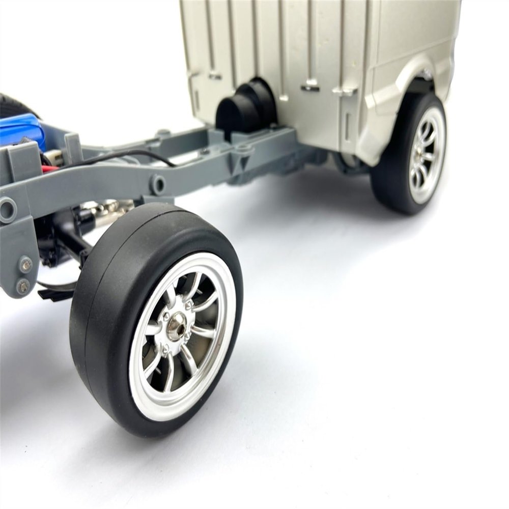 Rc Car Parts for WPL D12 D42 1/10 RC Car Spare Parts Modification Accessories Kids Toy Drift Tires Upgrade Wheel Hubs Rubber Soft Tires Adapter(4pcs Tires)